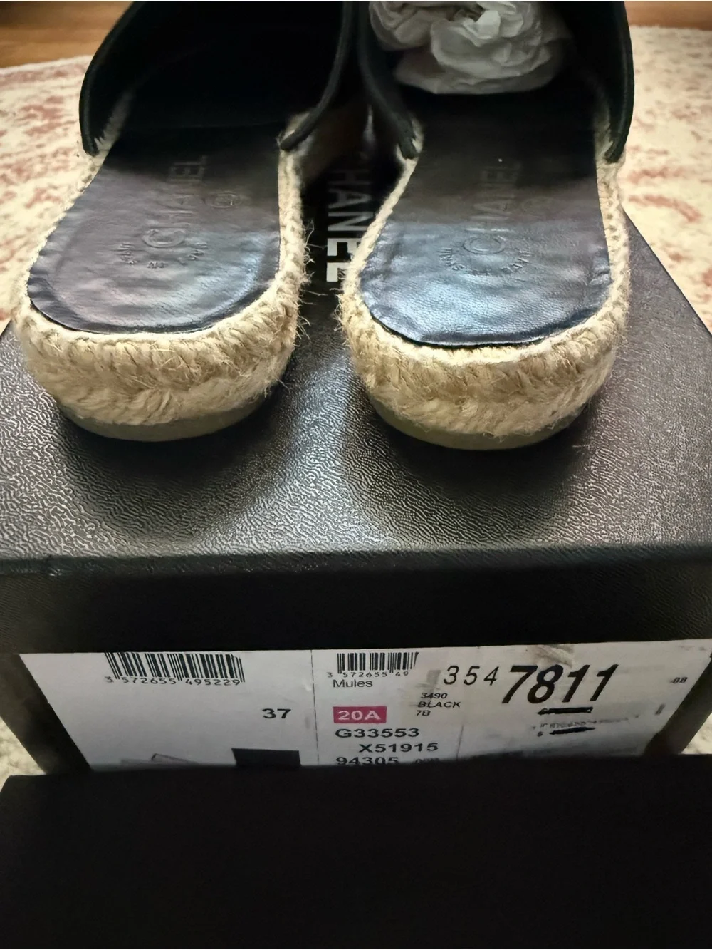 Chanel Logo Espadrilles/Mules